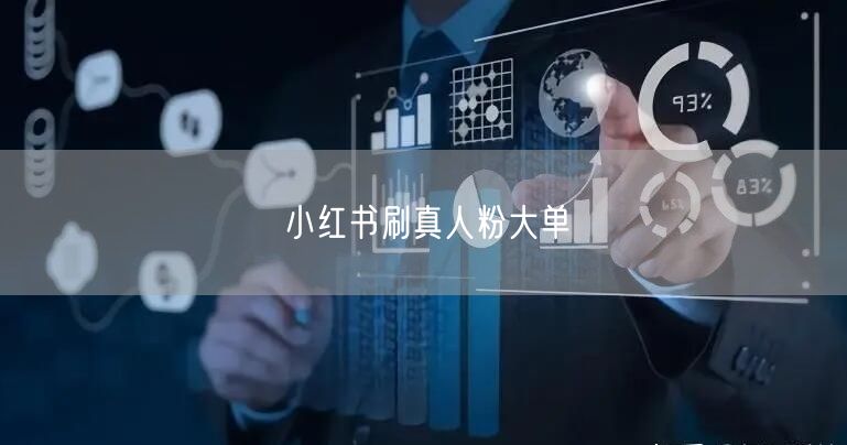小红书刷真人粉大单