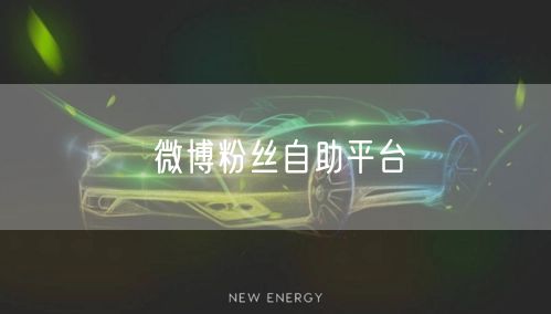 微博粉丝自助平台