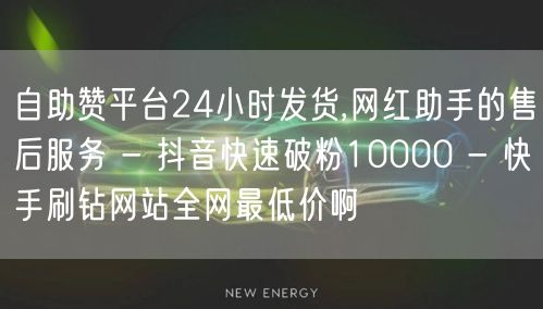 自助赞平台24小时发货,网红助手的售后服
