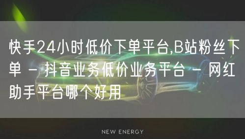 快手24小时低价下单平台,B站粉丝下单 