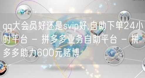 qq大会员好还是svip好,自助下单24