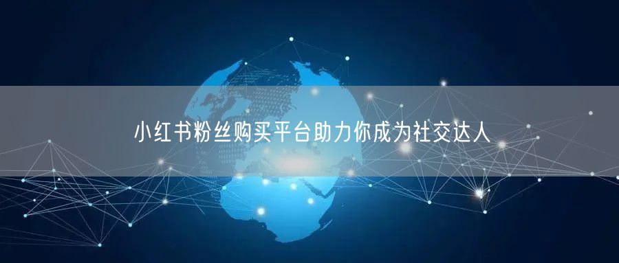 小红书粉丝购买平台助力你成为社交达人