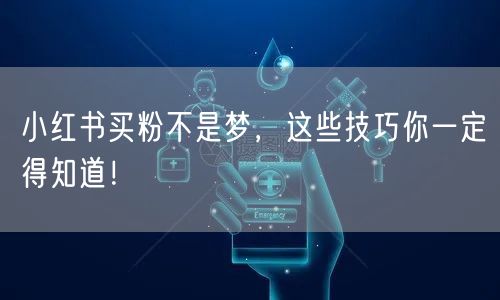 小红书买粉不是梦，这些技巧你一定得知道！