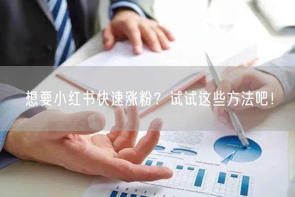 想要小红书快速涨粉？试试这些方法吧！