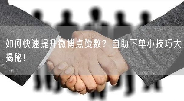 如何快速提升微博点赞数？自助下单小技巧大