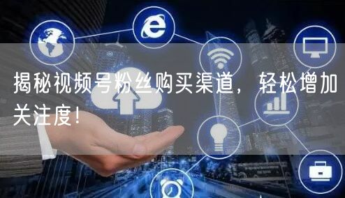 揭秘视频号粉丝购买渠道，轻松增加关注度！