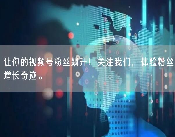 让你的视频号粉丝飙升！关注我们，体验粉丝