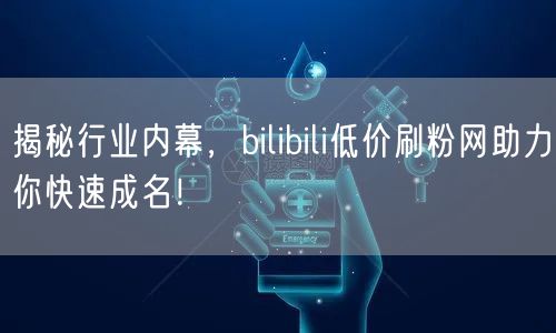揭秘行业内幕，bilibili低价刷粉网