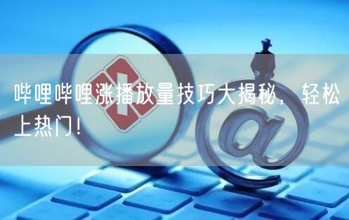 哔哩哔哩涨播放量技巧大揭秘，轻松上热门！