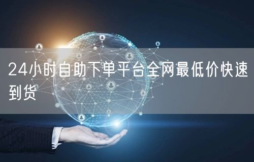 24小时自助下单平台全网最低价快速到货