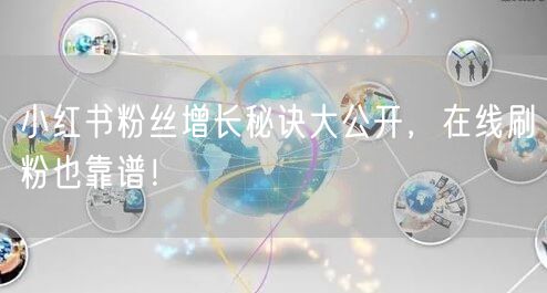 小红书粉丝增长秘诀大公开，在线刷粉也靠谱
