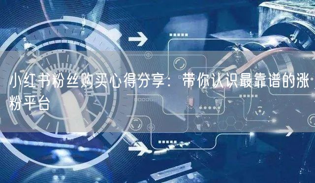 小红书粉丝购买心得分享：带你认识最靠谱的