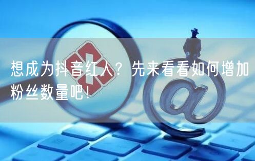 想成为抖音红人？先来看看如何增加粉丝数量