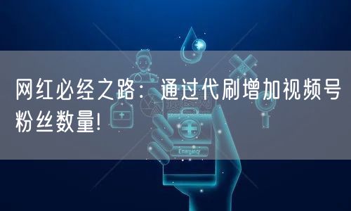 网红必经之路：通过代刷增加视频号粉丝数量