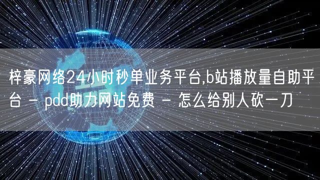 梓豪网络24小时秒单业务平台,b站播放量