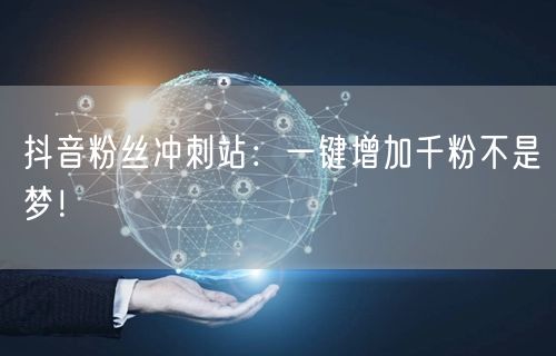 抖音粉丝冲刺站：一键增加千粉不是梦！