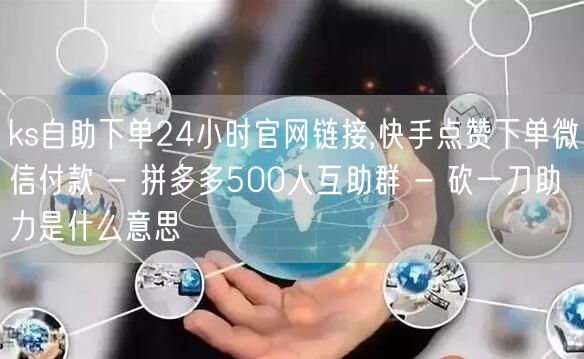 ks自助下单24小时官网链接,快手点赞下
